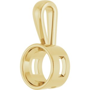 10K Yellow Gold 8.8 mm Round Charm/Pendant Mounting – image 4