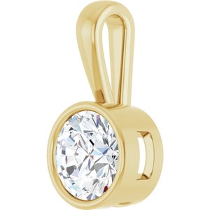14K Yellow Gold 8.8 mm Round Charm/Pendant Mounting – image 3