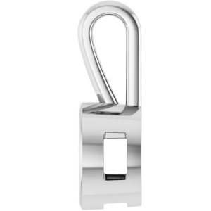 14K White Gold 8.8 mm Round Charm/Pendant Mounting – image 6