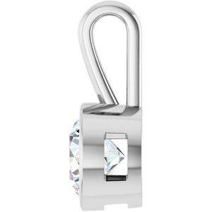 10K White Gold 8.8 mm Round Charm/Pendant Mounting – image 5