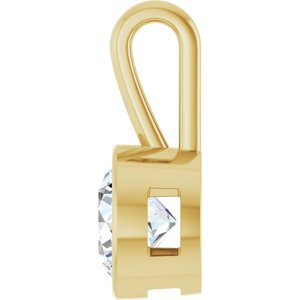 18K Yellow Gold 8.8 mm Round Charm/Pendant Mounting – image 5