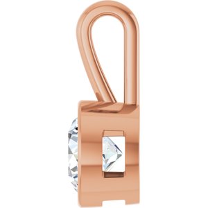 18K Rose Gold 8.8 mm Round Charm/Pendant Mounting – image 5