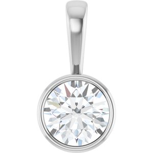 10K X1 White Gold 8.8 mm Round Charm/Pendant Mounting