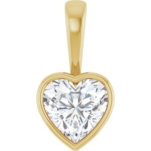 14K Yellow Gold 9x9 mm Heart Charm/Pendant Mounting