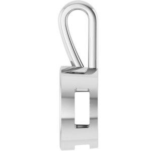 18K Palladium White Gold 13x11 mm Oval Charm/Pendant Mounting – image 6