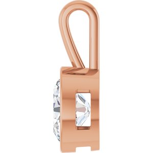 10K Rose Gold 13x11 mm Oval Charm/Pendant Mounting – image 5