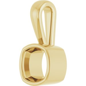 14K Yellow Gold 6.5x6.5 mm Cushion Charm/Pendant Mounting – image 4