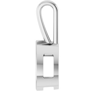 18K X1 White Gold 12x8 mm Pear Charm/Pendant Mounting – image 6