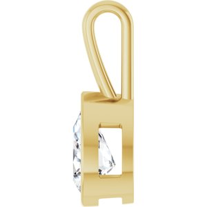 10K Yellow Gold 12x8 mm Pear Charm/Pendant Mounting – image 5