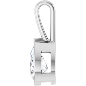 10K White Gold 12x8 mm Pear Charm/Pendant Mounting – image 5