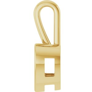 18K Yellow Gold 10x10 mm Heart Charm/Pendant Mounting – image 6