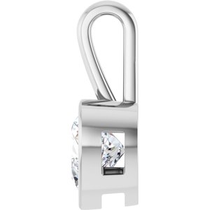 18K White Gold 10x10 mm Heart Charm/Pendant Mounting – image 5