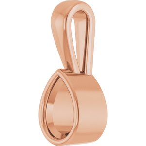 10K Rose Gold 6x4 mm Pear Charm/Pendant Mounting – image 4