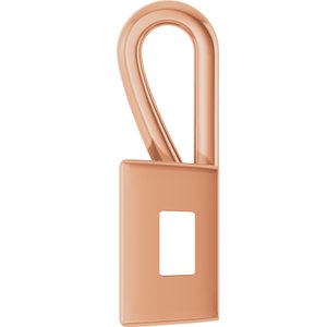 18K Rose Gold 8x8 mm Square Charm/Pendant Mounting – image 6