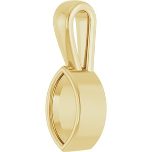 14K Yellow Gold 7x3.5 mm Marquise Charm/Pendant Mounting – image 4