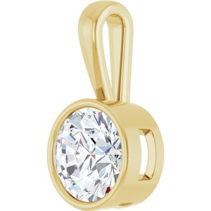 14K Yellow Gold 11 mm Round Charm/Pendant Mounting – image 3