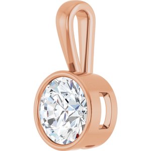 10K Rose Gold 11 mm Round Charm/Charm/Pendant Mounting – image 3