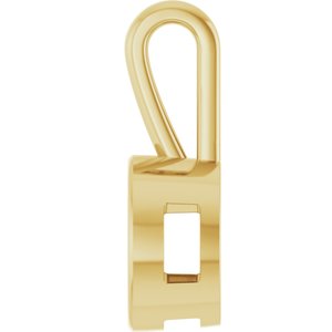 10K Yellow Gold 11 mm Round Charm/Pendant Mounting – image 6