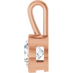 14K Rose Gold 11 mm Round Charm/Pendant Mounting – image 5
