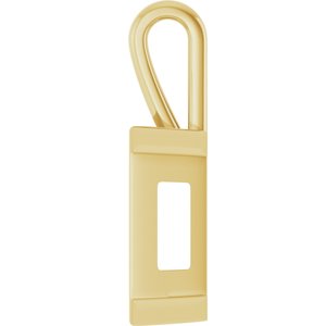 18K Yellow Gold 18x13 mm Emerald Charm/Pendant Mounting – image 6