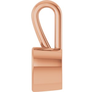18K Rose Gold 6x6 mm Heart Charm/Pendant Mounting – image 6