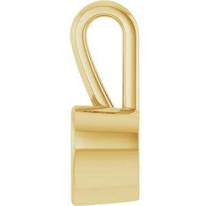 18K Yellow Gold 6x6 mm Heart Charm/Pendant Mounting – image 6