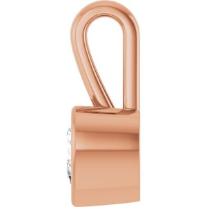 14K Rose Gold 6x6 mm Heart Charm/Pendant Mounting – image 5
