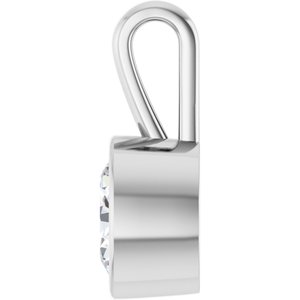 18K Palladium White Gold 8.5x6.5 mm Oval Charm/Pendant Mounting – image 5