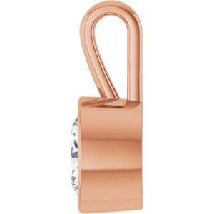 10K Rose Gold 8.5x6.5 mm Oval Charm/Pendant Mounting – image 5