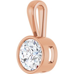 14K Rose Gold 9 mm Round Charm/Pendant Mounting – image 3