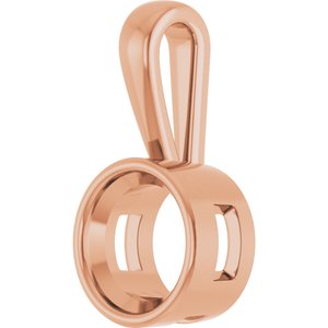 10K Rose Gold 9 mm Round Charm/Pendant Mounting – image 4