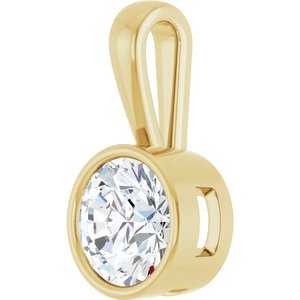 10K Yellow Gold 9 mm Round Charm/Pendant Mounting – image 3