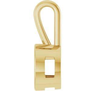 14K Yellow Gold 9 mm Round Charm/Pendant Mounting – image 6