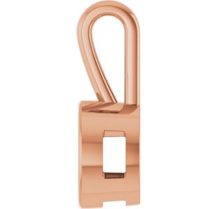 10K Rose Gold 9 mm Round Charm/Pendant Mounting – image 6
