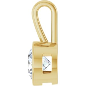 10K Yellow Gold 9 mm Round Charm/Pendant Mounting – image 5