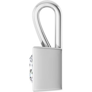 Platinum 6.5x6.5 mm Square Charm/Pendant Mounting – image 5