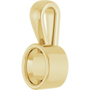 14K Yellow Gold 4.5x3.5 mm Oval Charm/Pendant Mounting – image 4