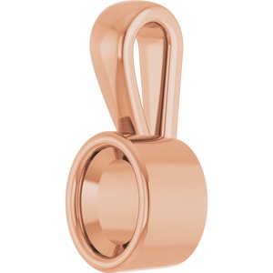 18K Rose Gold 4.5x3.5 mm Oval Charm/Pendant Mounting – image 4