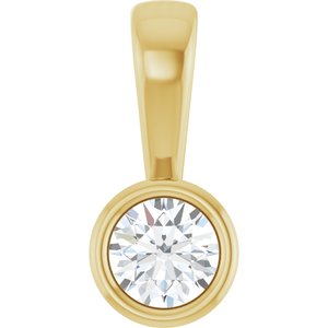 14K Yellow Gold 3.75 mm Round Charm/Pendant Mounting