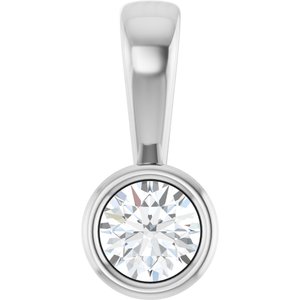 10K X1 White Gold 3.75 mm Round Charm/Pendant Mounting