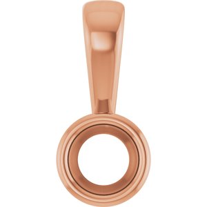 18K Rose Gold 3.75 mm Round Charm/Pendant Mounting – image 2