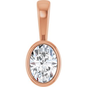 10K Rose Gold 7x5 mm Oval Charm/Pendant Mounting