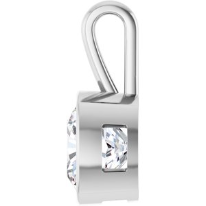 Platinum 14x14 mm Cushion Charm/Pendant Mounting – image 5