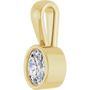 14K Yellow Gold 5x3.5 mm Oval Charm/Pendant Mounting – image 3