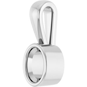 Platinum 5x3.5 mm Oval Charm/Pendant Mounting – image 4