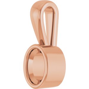 14K Rose Gold 5x3.5 mm Oval Charm/Pendant Mounting – image 4