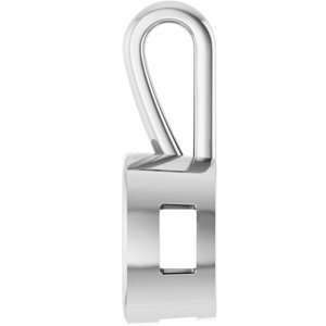 14K White Gold 11x11 mm Cushion Charm/Pendant Mounting – image 6
