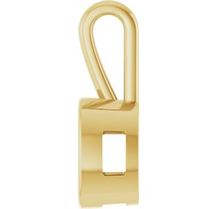 18K Yellow Gold 11x11 mm Cushion Charm/Pendant Mounting – image 6