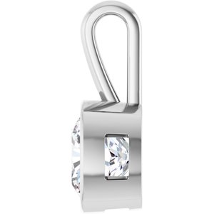 10K X1 White Gold 11x11 mm Cushion Charm/Pendant Mounting – image 5