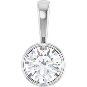 14K White Gold 8.2 mm Round Charm/Pendant Mounting